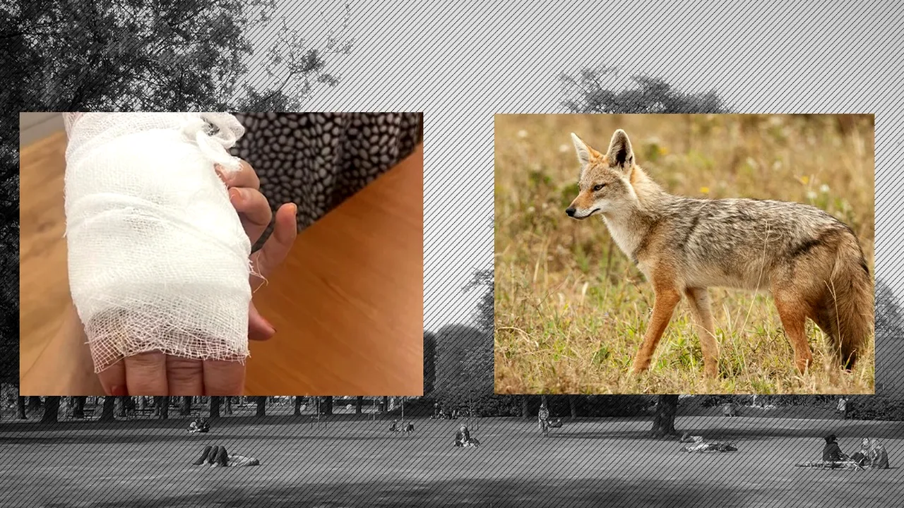 O femeie a fost mușcată de un ȘACAL într-un parc din centrul Aradului