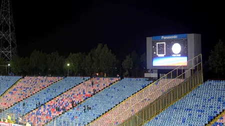 Steaua, fără nume și emblemă pe tabela de marcaj la meciul cu CSMS Iași