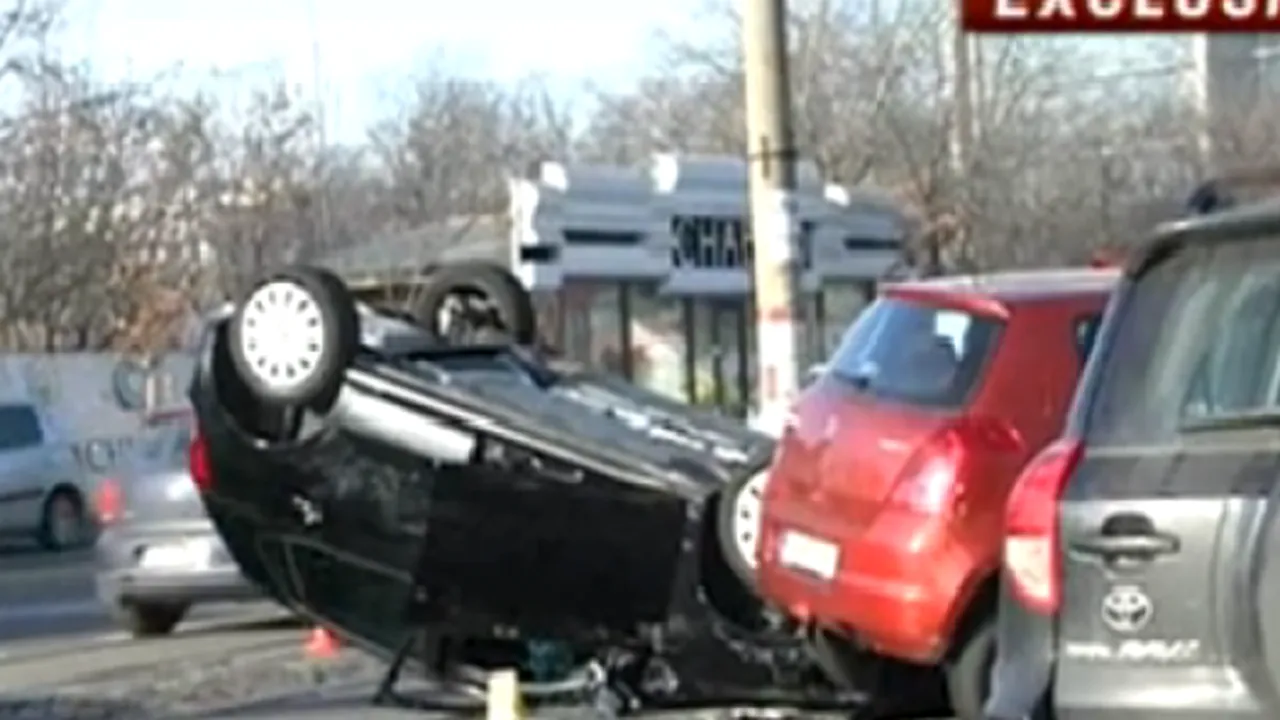 GRAV accident în București, cu șase mașini implicate