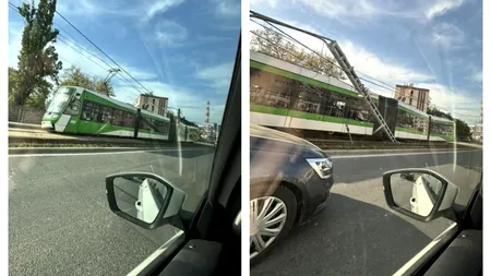 Un tramvai a deraiat și a rupt un stâlp, în zona Valea Cascadelor din Capitală. Din cei 20 de pasageri aflați în salon, patru au ajuns la spital