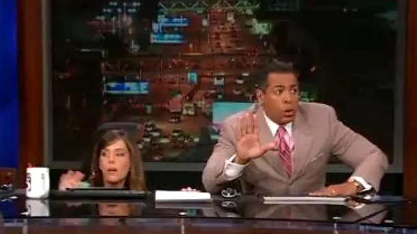 Cutremur în direct. Cum au reacționat doi prezentatori în momentul în care pupitru a început să se miște. VIDEO