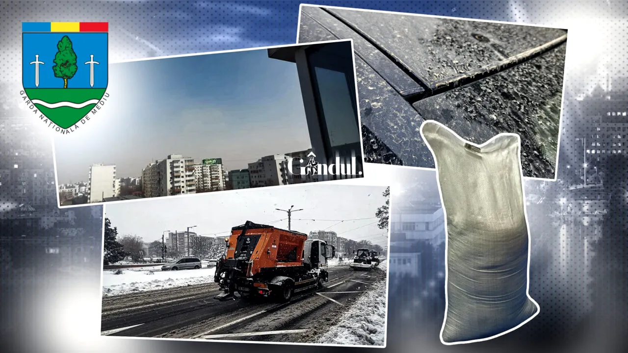 Locuitorii din Capitală se sufocă din cauza sării și a nisipului folosite iarna. Garda de Mediu anunță că a lansat o serie de controale și verificări