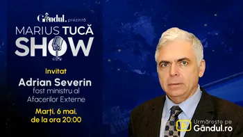 Marius Tucă Show începe marți, 6 mai, de la ora 20.00, live pe Gândul. Invitat: Adrian Severin