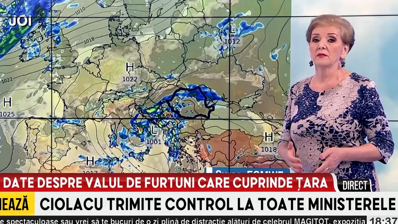 Vremea se schimbă radical. Când vin averse însoțite de tunete și fulgere, și vijelii puternice