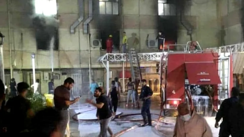 UPDATE: Crește numărul victimelor de la spitalul Covid din Irak. Peste 80 de morți și 110 răniți în secția ATI, după ce un rezervor de oxigen a explodat (VIDEO)