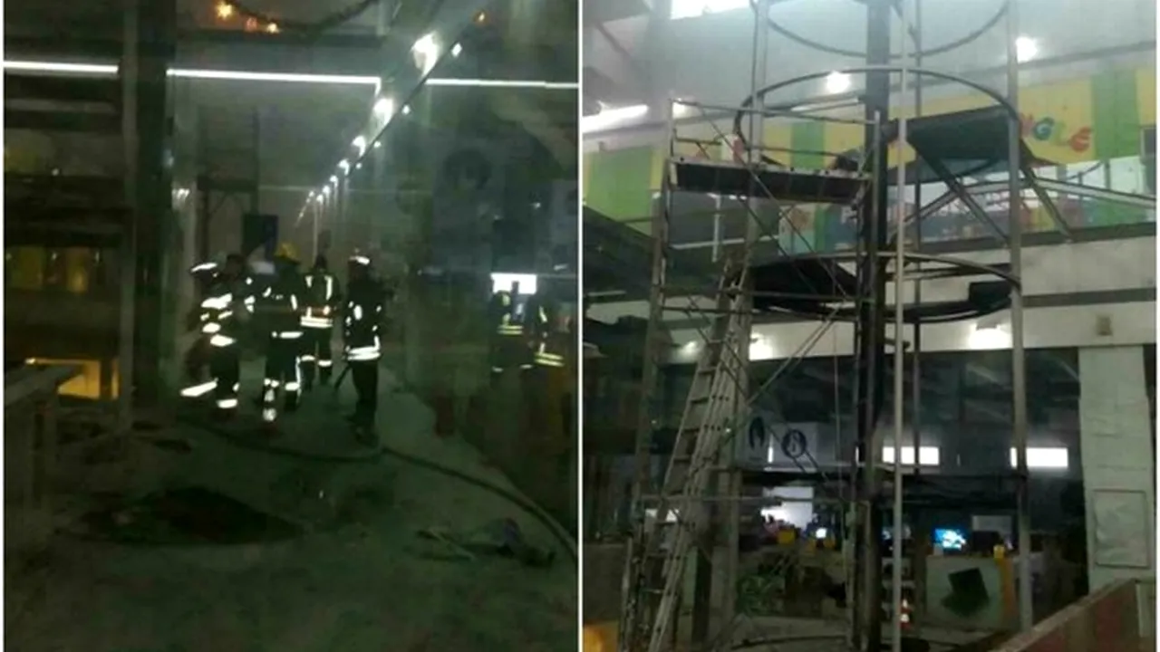 Incendiu la un mall din Arad. Zeci de persoane evacuate