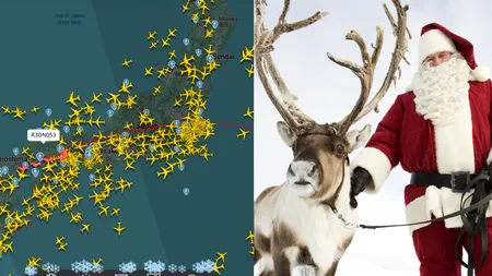 Sania lui Moș Crăciun a pornit în fabuloasa călătorie în jurul lumii. Primele opririi au fost Groenlanda și Noua Zeelandă