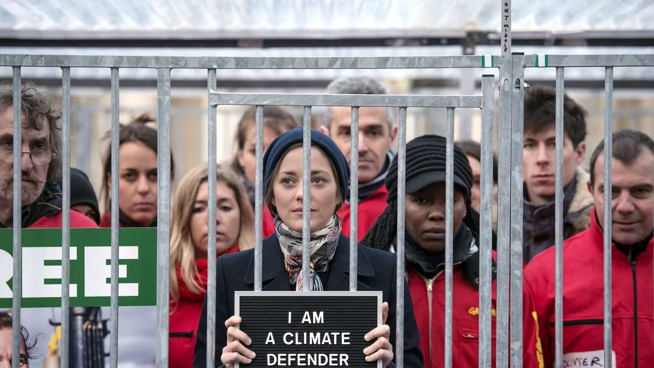 Protest în cușcă: actrița Marion Cotillard a cerut eliberarea activiștilor Greenpeace arestați în Rusia