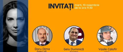 Sociologul Gelu Duminică se află printre invitații Emmei Zeicescu la ediția GÂNDUL LIVE de marți, 10 noiembrie 2020, de la ora 11.30