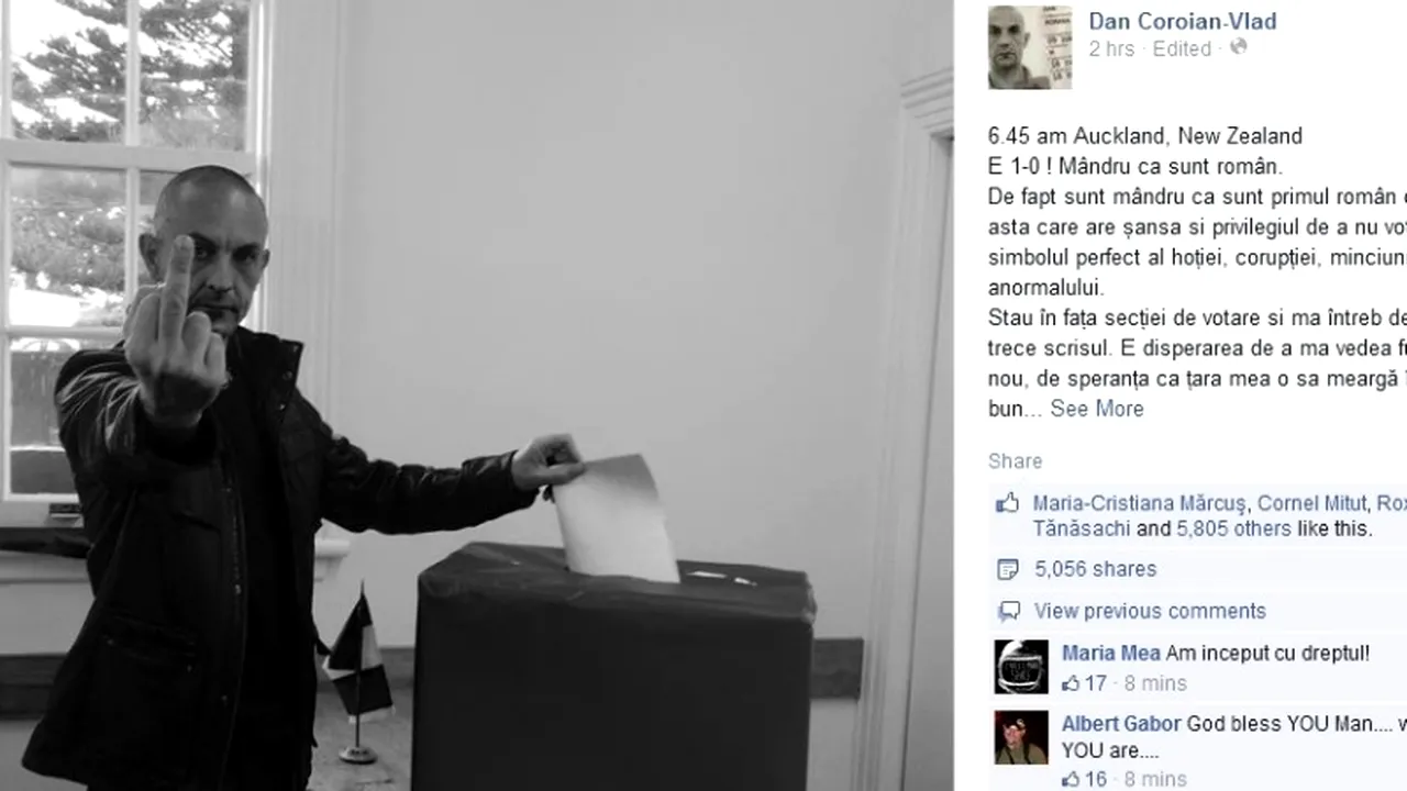 MESAJUL primului român care a votat în străinătate, scris cu „disperarea emigrantului