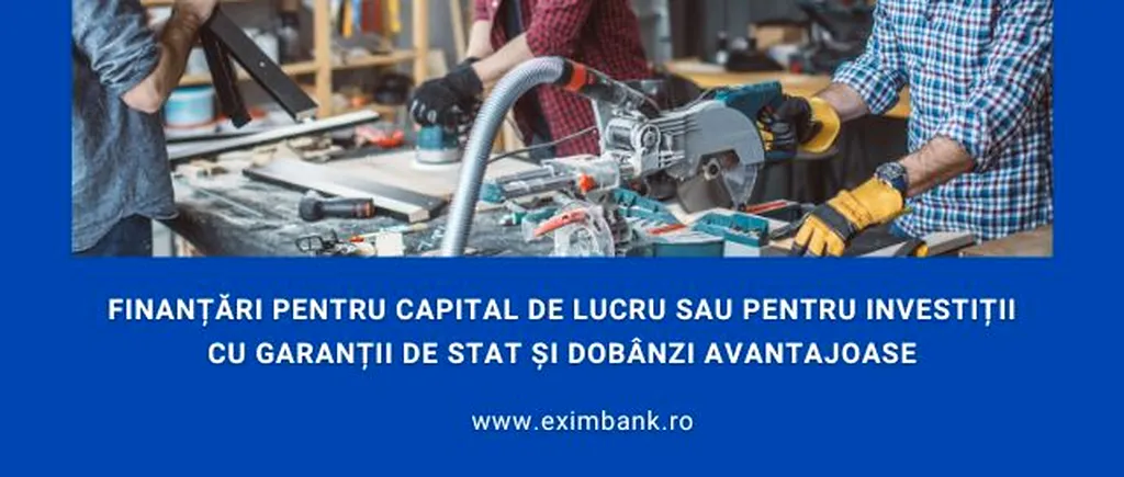 Exim Banca Românească acordă credite în cadrul programului IMM PLUS