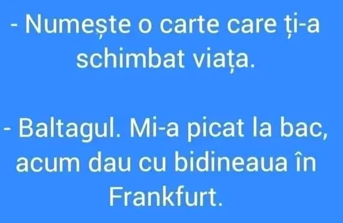BANCUL ZILEI. Care este cartea care ți-a schimbat viața?
