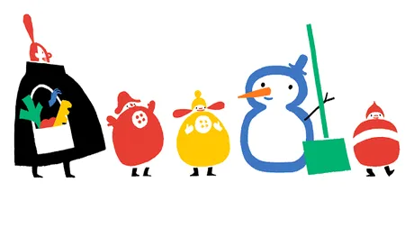 SOLSTIȚIUL DE IARNĂ, celebrat de Google printr-un Doodle. Azi este cea mai scurtă zi din an