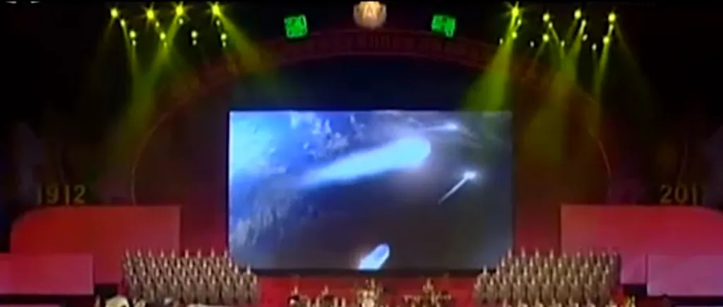 Clipul „festiv în care Coreea de Nord bombardează SUA, prezentat în cadrul paradei militare de la Phenian. VIDEO