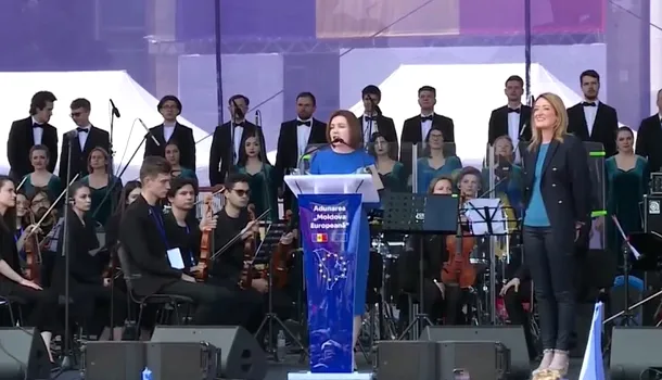 Maia Sandu, la mitingul pro-european de la Chişinău: ‘Locul Republicii Moldova e în UE’