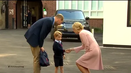 Prințul George face furori pe internet în prima sa zi la școală. Cât va plăti, pe an, familia regală britanică pentru școlarizarea sa. VIDEO