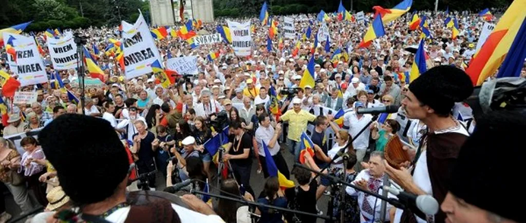 Marș de amploare în Chișinău, pentru unirea cu România