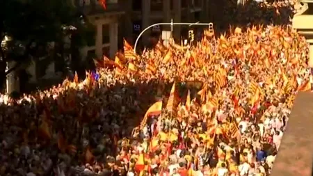 VIDEO. Miting de amploare la Barcelona împotriva intenției de declarare a independenței Cataloniei. Llosa: Planul complotist „nu va distruge 500 de ani de istorie
