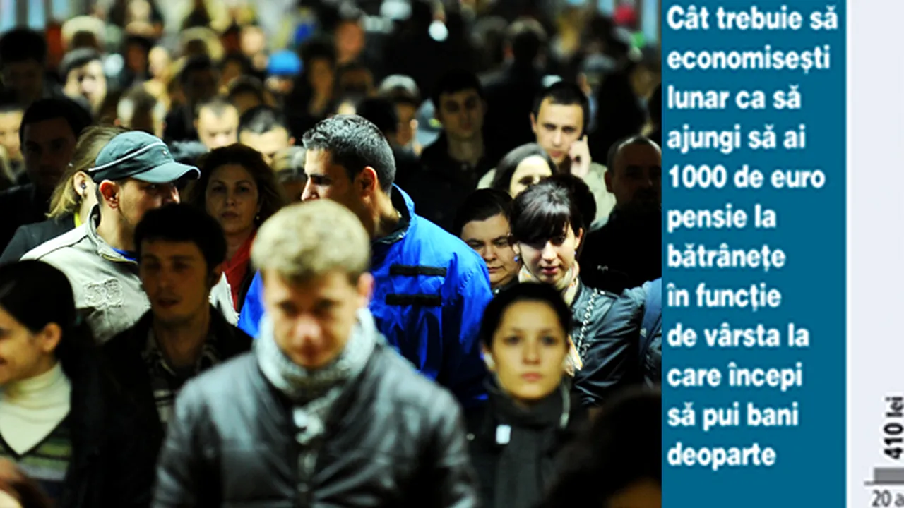Câți bani trebuie să economisească un român în fiecare lună pentru a avea o pensie de 1.000 euro