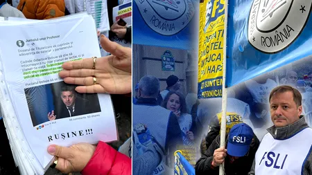 Profesorii au protestat în fața Ministerului Educației: 