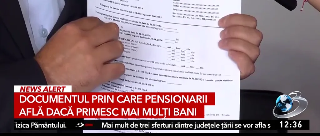 Documentul prin care pensionarii află dacă vor primi mai mulți bani la PENSIE sau nu. Ce informații cuprinde
