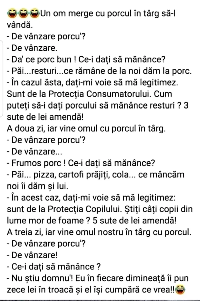 BANCUL ZILEI | Povestea porcului și.. Protecția Consumatorului