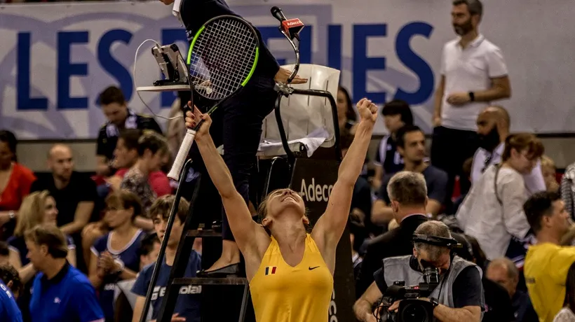 Dublă pentru Simona Halep în semifinalele Fed Cup, în fața Carolinei Garcia, după o luptă acerbă în trei seturi
