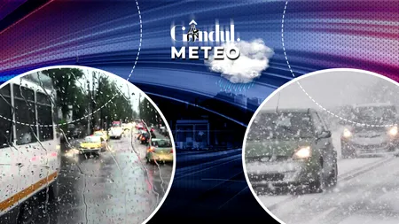 ANM, cod galben de ploi torențiale și ninsori la munte. Se va depune strat de zăpadă de până la 15 cm. Cât durează episodul de iarnă