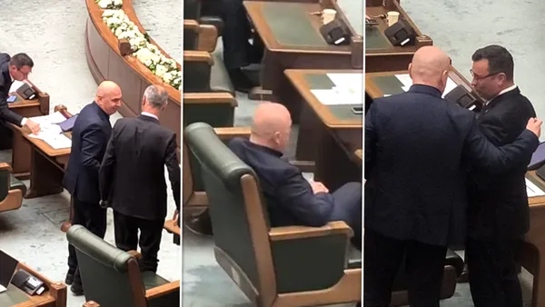 Prima apariție a lui Ilie Bolojan în Plenul Parlamentului, de la predarea mandatului de premier. USR-iștii s-au înghesuit să îl salute, unii liberali nici nu l-au băgat în seamă. Fostul prim-ministru a întârziat o oră