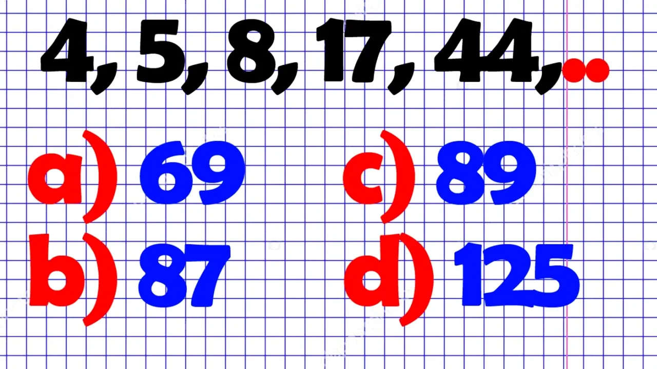 Test de inteligență pentru genii | Ce număr urmează în seria 4, 5, 8, 17, 44?
