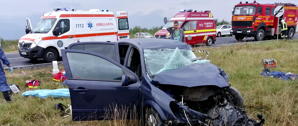 Doi morți și trei răniți grav într-un accident pe DN1, la Scoreiu, în județul Sibiu