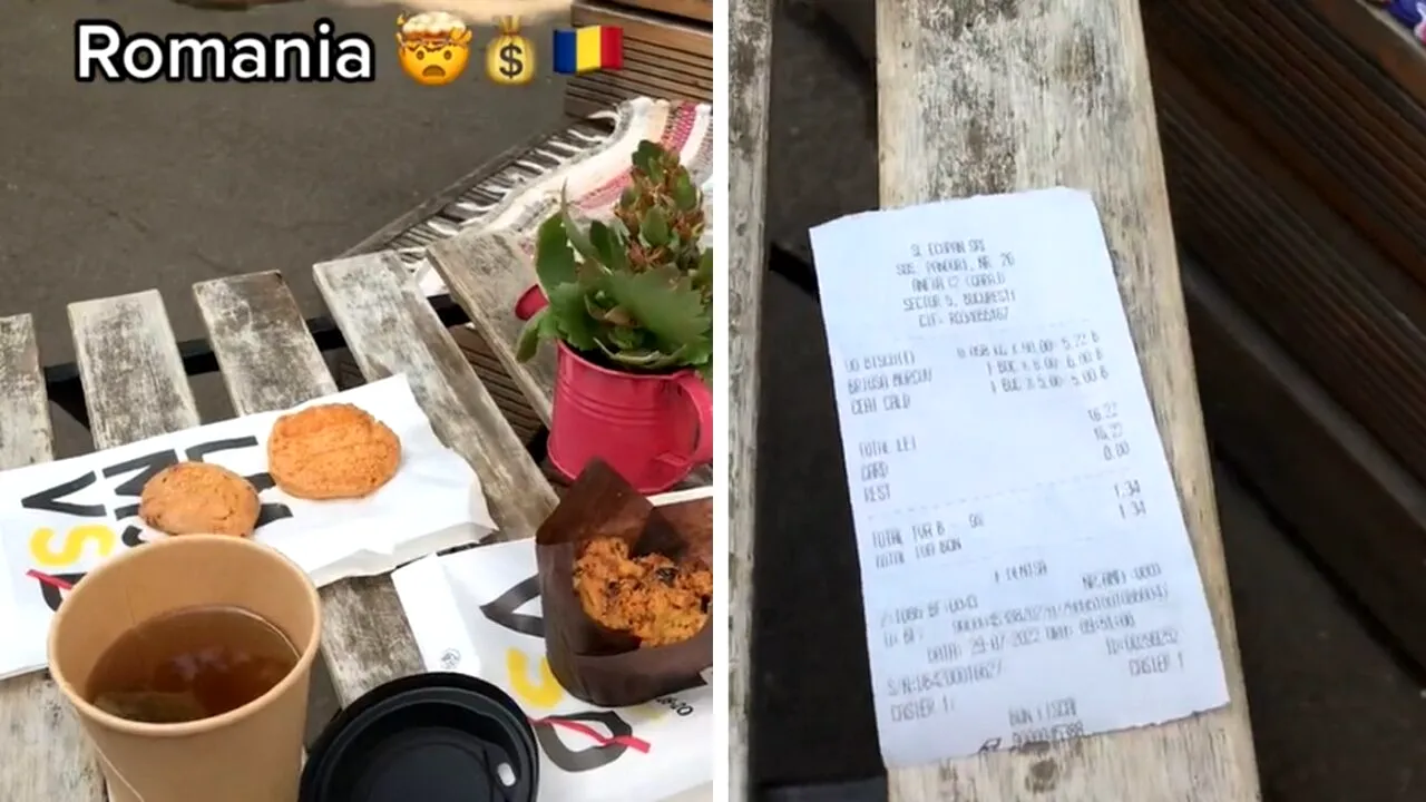 Nu i-a venit să creadă! Câți lei a dat un turist american pe o brioșă și un ceai, la o terasă din București
