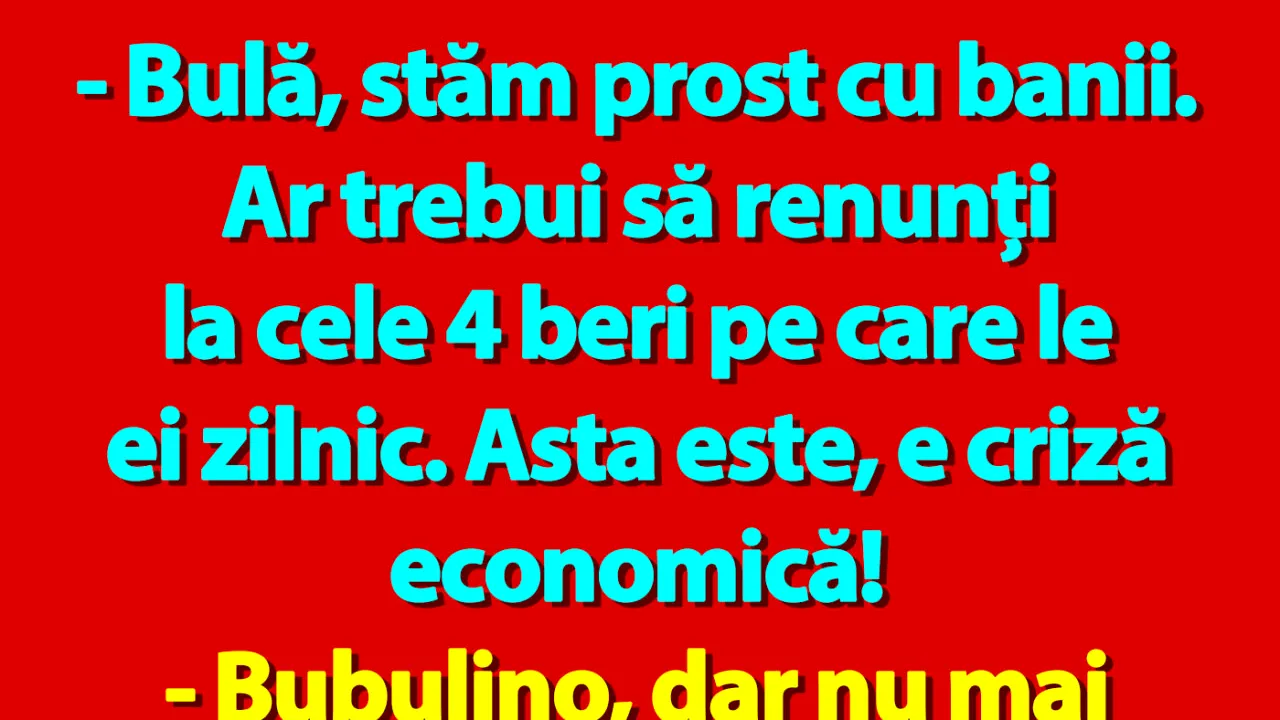 BANC | Bulă, criza economică și cele 4 beri