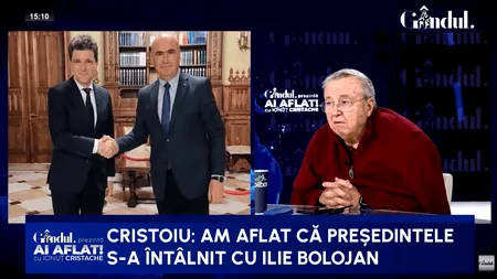 Ion Cristoiu, siderat că a aflat pe surse despre întâlnirea dintre Nicușor Dan și Ilie Bolojan la Cotroceni