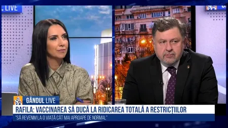 GÂNDUL LIVE: Alexandru Rafila: „Este posibil ca incidența să crească ușor în următoarea perioadă. Epidemia nu merge liniar” | VIDEO