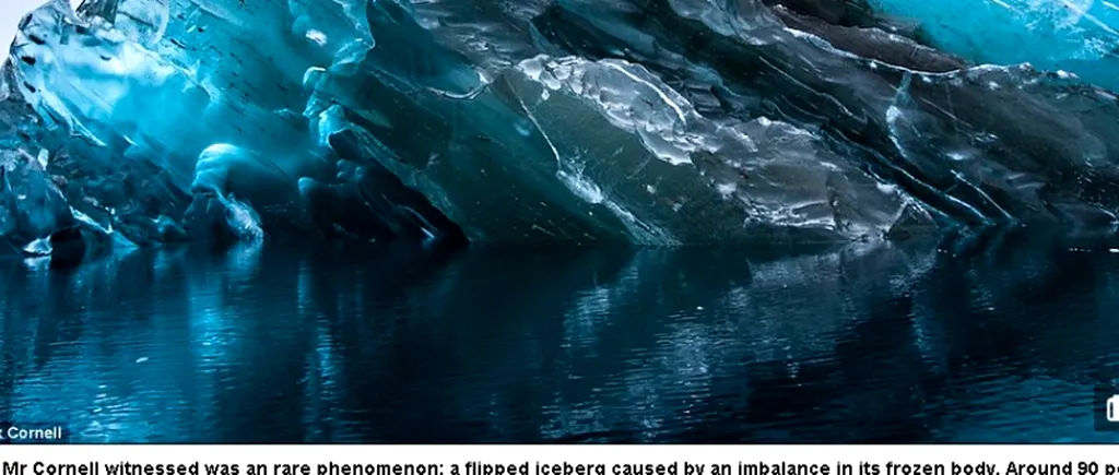 Imagini din altă lume: cum arată un aisberg răsturnat