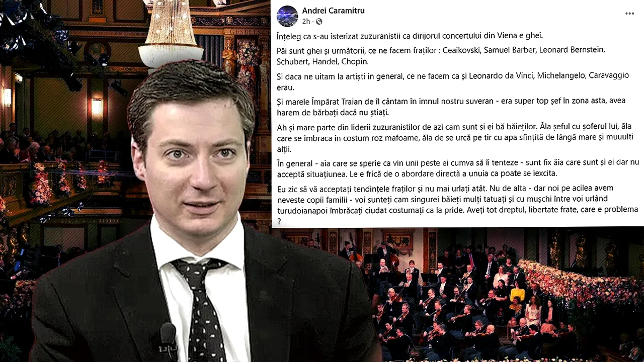 Andrei Caramitru se implică în controversa concertului de Anul Nou de la Viena: „Ce ne facem fraților”