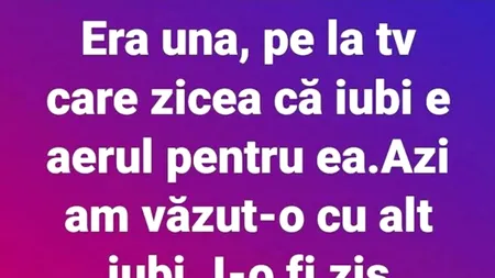 BANC | „Era una la tv care zicea că iubi e aerul pentru ea”