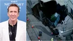 Groapa uriașă în fața casei deținută de Nicholas Cage în Malibu. Surparea a provocat o scurgere de gaze