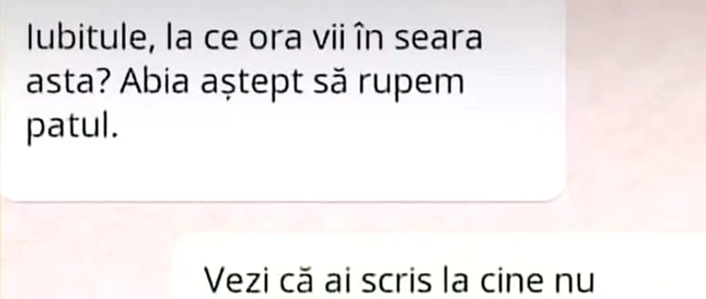 Bancul de duminică | „Iubitule, la ce oră vii în seara asta? Abia aștept să rupem patul”