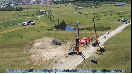 25 de PODURI, 24 de VIADUCTE și 7 TUNELURI vor fi construite pe Autostrada Pitești-SIBIU/CNAIR anunță începerea forajelor primului VIADUCT