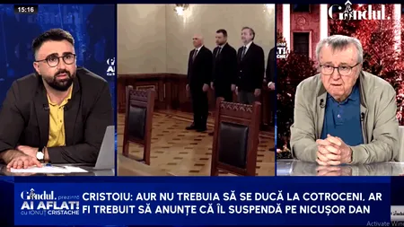 Cristoiu: Miroase a anticipate/Nu există altă soluție