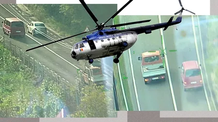 Cum au rămas doi români fără permise de conducere după ce au fost filmați din…elicopter