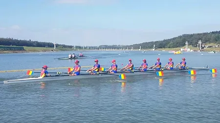 Medalie de aur pentru echipajul feminin de 8+1 al României la Cupa Mondială de canotaj 
