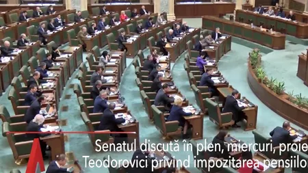 Senatul discută în plen proiectul lui Teodorovici privind impozitarea pensiilor speciale