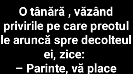 Bancul de duminică | Preotul și enoriașa voluptoasă