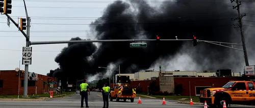 Un tren care transporta substanțe chimice a deraiat și a provocat o explozie gigantică, în SUA. Suflul m-a lovit peste față, era incredibil