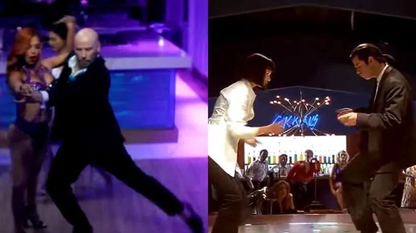 John Travolta dansează ca la prima tinerețe, în noul videoclip al lui Pitbull / Actorul de 65 de ani, acompaniat de zeci de dansatoare „fierbinți - VIDEO