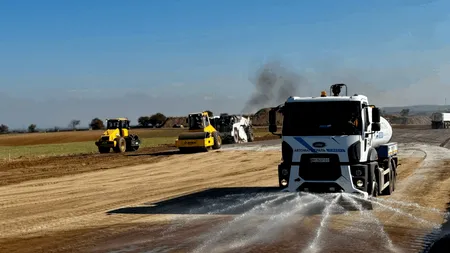 Premieră pe un șantier din România. Autostrada Transilvaniei va transmite live activitatea din teren, cu camere video activate de panouri solare