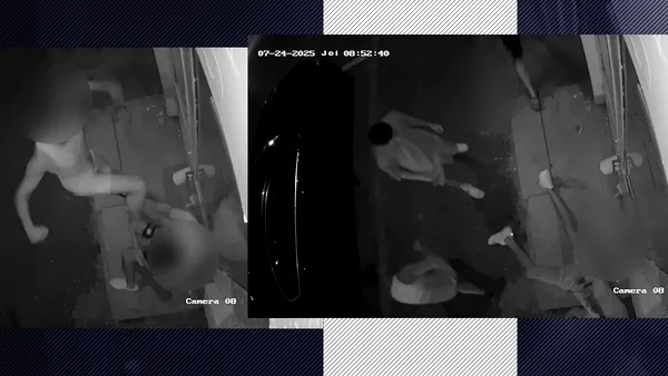 IMAGINI ȘOCANTE. Filmul crimei din Târgoviște. Lovitura fatală și ultimele clipe de agonie ale victimei